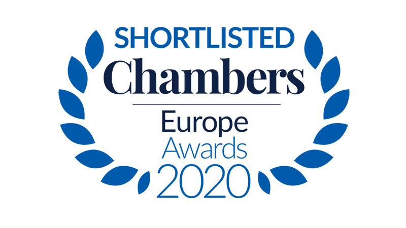 Адвокатское бюро «Юг» седьмой год подряд продолжает занимать позицию в группе 1 отрасли Предпринимательское право юридического рейтинга Chambers Europe 2020.